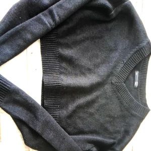 Dash women’s top size XL black cropped long sleeve sweater